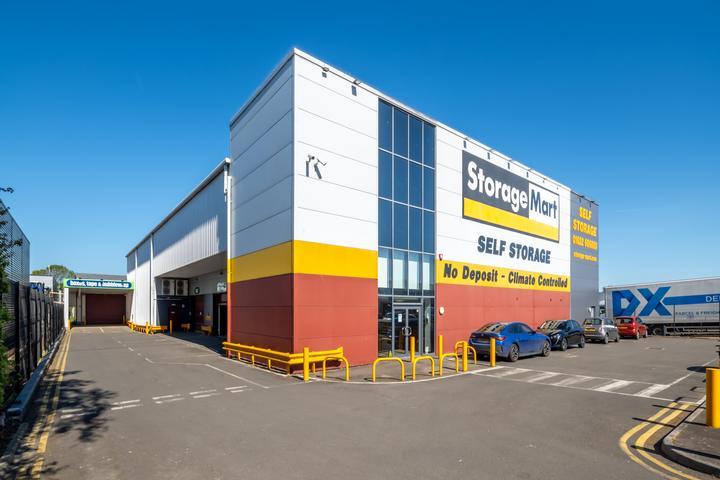 Corner view of facility exterior at StorageMart in Maidstone United Kingdom